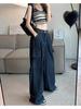 Jeans Blu Larghi Harajuku da Donna per l'Estate Streetwear Hip Hop Oversize Casual Gamba Larga Vintage Pantaloni in Denim Y2k Pantaloni Larghi