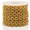 1metre Stainless Steel PVD Gold Chain Flower Circle Ring Chains for DIY Keychain Bracelet Jewelry Materials Making Accessories