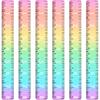BAYTORY 6Pcs 8inch/20cm Acrylic Straight Rulers, Transparent Gradient Color Rulers, Shatterproof Rainbow Color Measure Stationery with Centimeters,