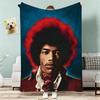 Guitarist JJimi HHendrixS Throw Lightweight G Flannel Blanket Soft Skinfriendly for Summer Cooling