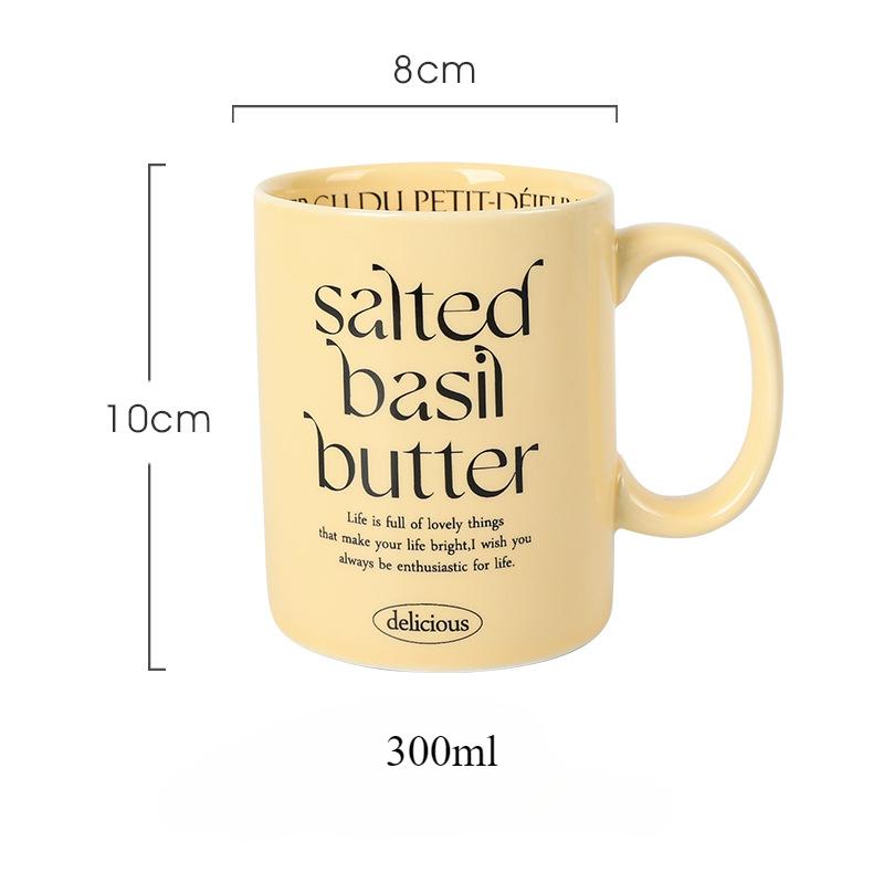 Cute Ceramic Mugs Coffee Cups 300ml Creative Letters Mug Home Kitchen Decoratio Milk Yogurt Breakfast Tea Water Cup Office Gift