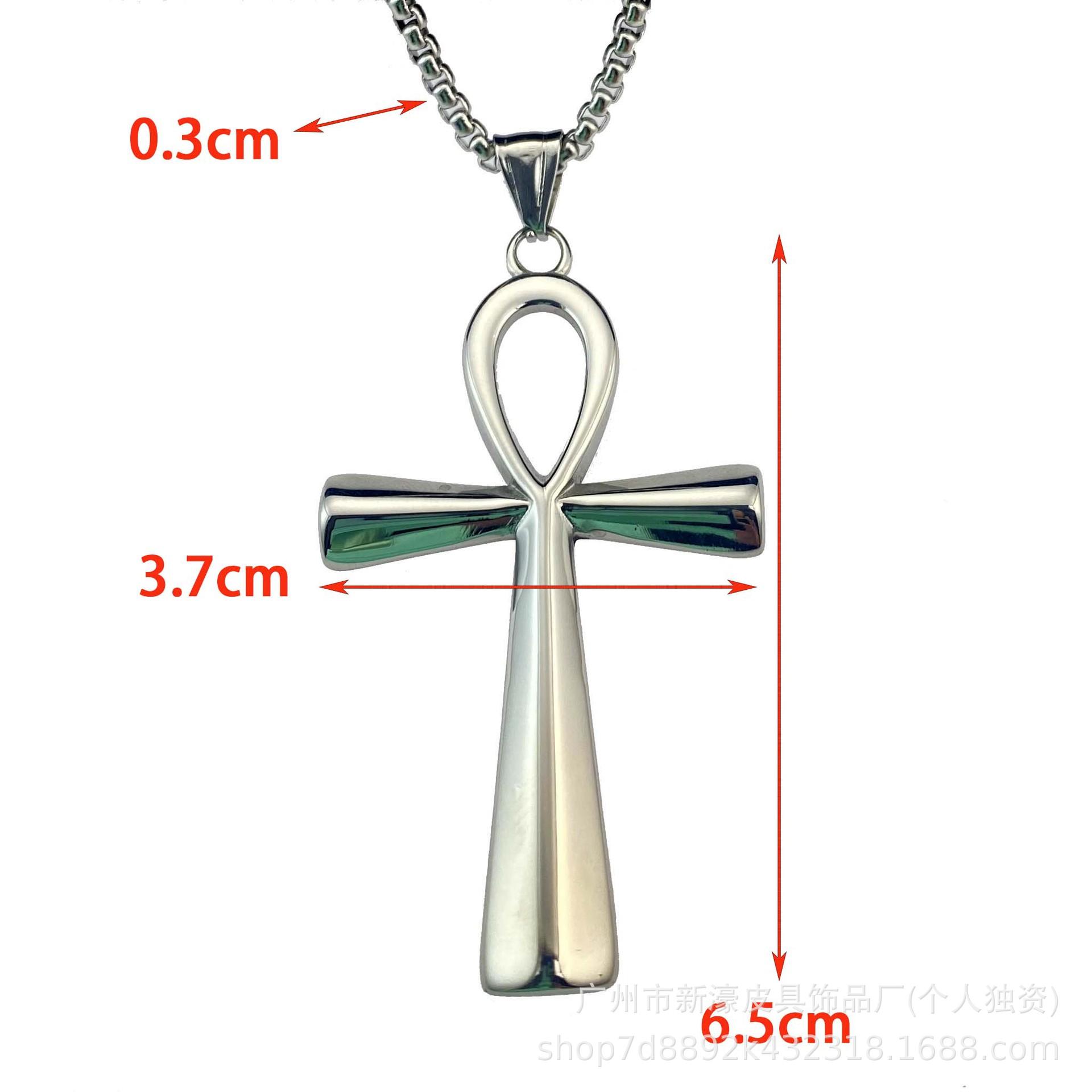 

Ancient Egyptian Anka Necklace Life Lucky Cross Pendant, Vintage Personality, Fashion Accessories