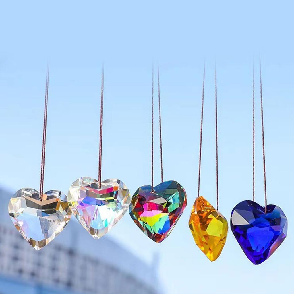 Crystal Heart Prism Ornament Sun Catcher Perfect for Adding Dreamy Rainbow Color To Wedding and Valentines Gifting Use