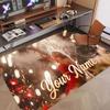Custom Name Crystal Velvet Rug,Ayliva Comfortable Anti Slip Floor Mat For Room Decoration