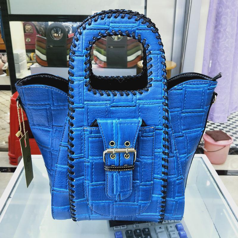 Женская сумка двухсекционная плетёная сумка-ведро на одно плечо через плечо