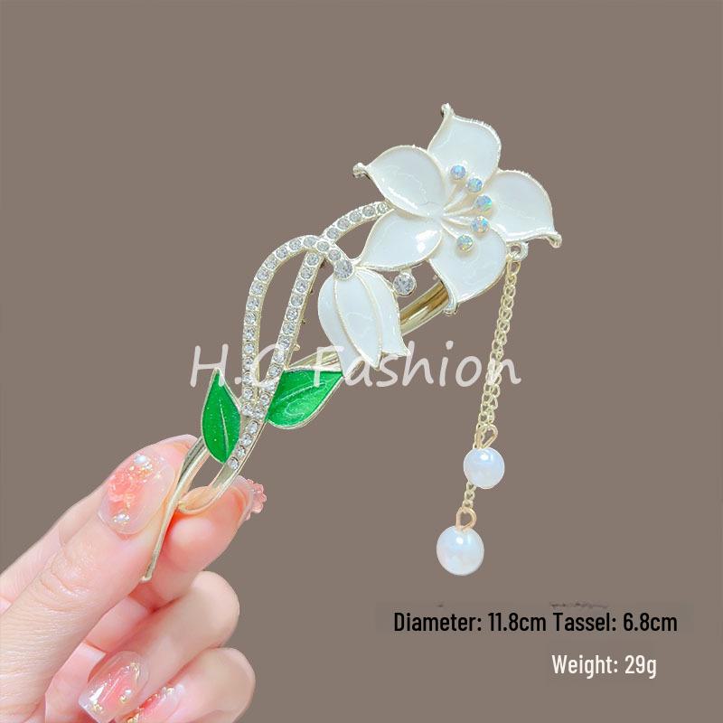 Luxury Fishtail Tassel Hairpin: Elegant Butterfly Twist Clip for Bun or Straight Hair