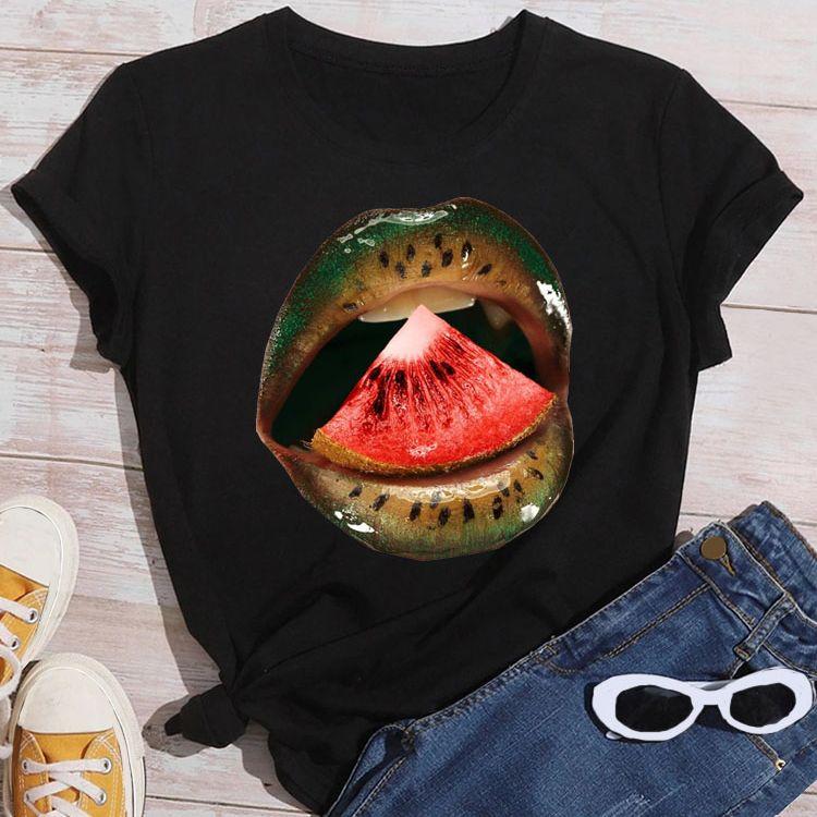 Nowy Damski T-Shirt Modne Bluzki Lato Koszulki z Nadrukiem Damskie Krótki Rękaw Casualowe T-Shirty Pani Dziewczyny Streetwear