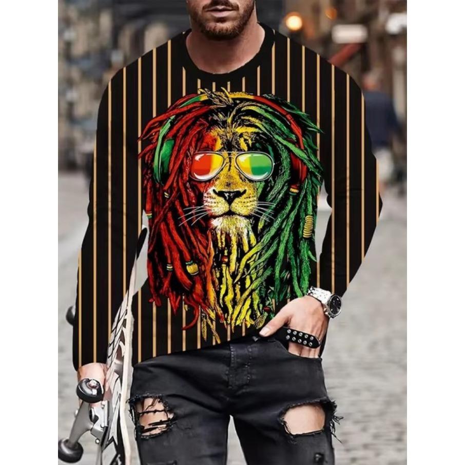 women o neck long sleeve 3d print t shirt