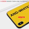 Custodia Cover Antiurto Sottile a Strisce Monocolore Slogan in Morbido Silicone TPU