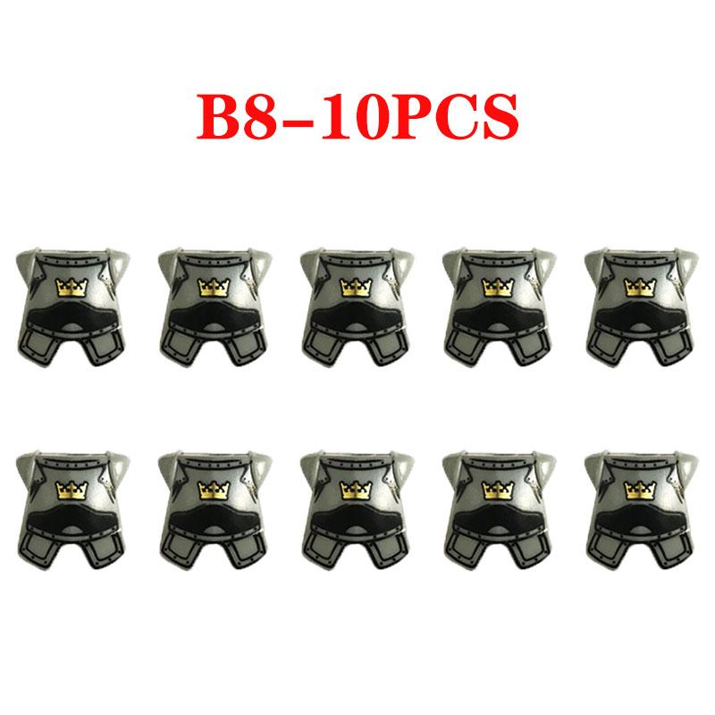 MOC Medieval Military Figures Weapons Building Blocks Knight Soldiers Shield Vest Armor Sword Ax Spear Bricks Toys Children