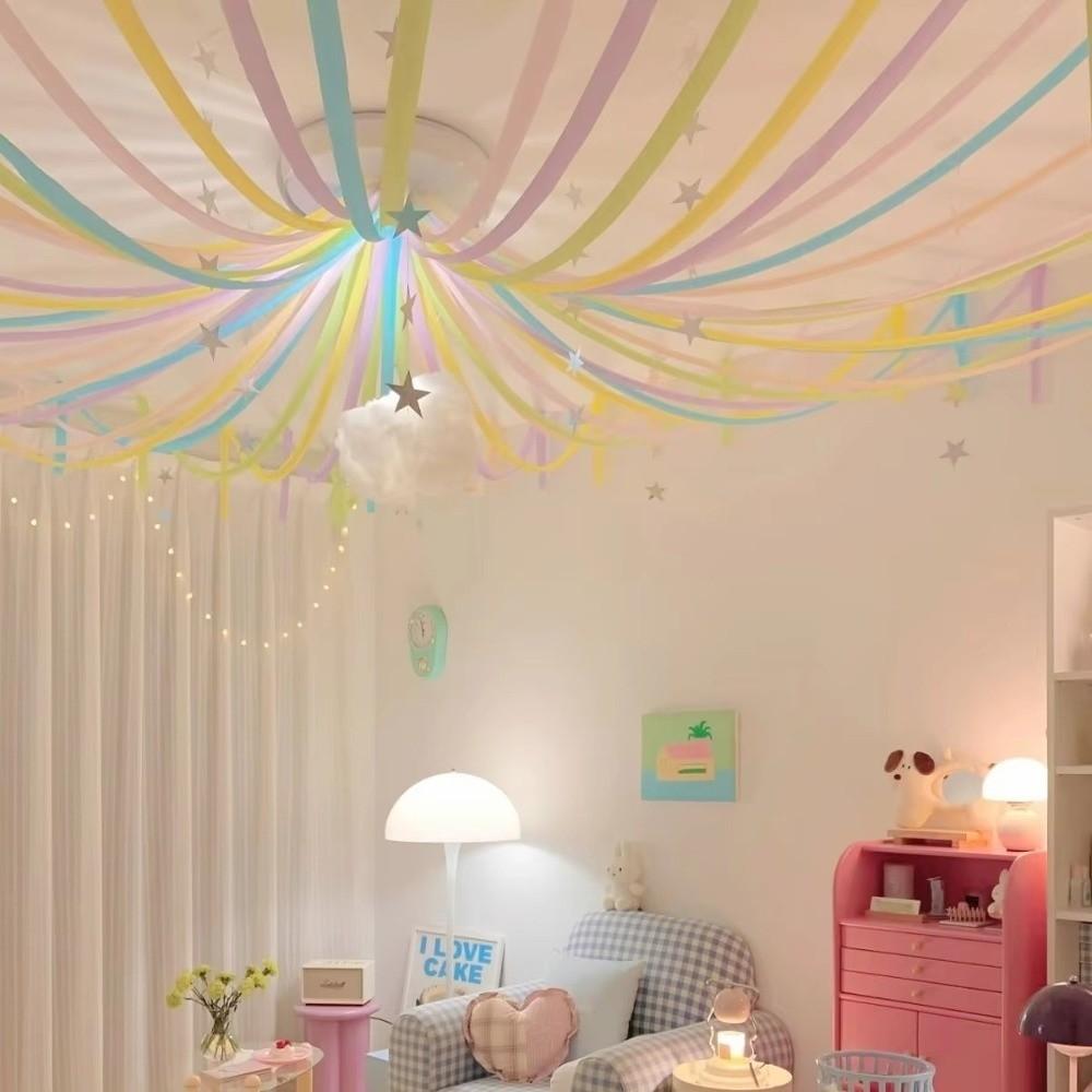 Colorful Party Streamers Set Paper Hanging Decorations Festive Rainbow Streamers  Home Celebration