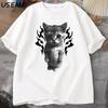 Y2K Goofy Cat Meme T Shirt 90s Vintage Cotton Short Sleeve Tshirt Streetwear Round Neck T Shirt Causal Oversized Clothing