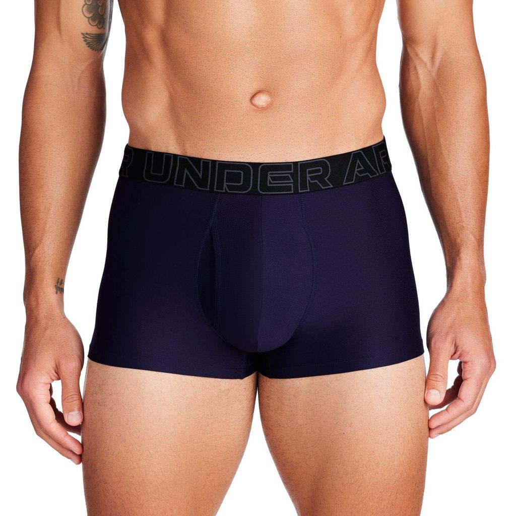 Under Armour Low Rise Logo Print Slim Fit Boxer Briefs Men underwear Midnight-Navy 1387413-410