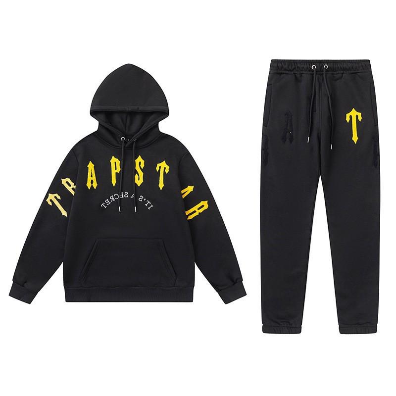 Mens Oversized Hooded Sweatshirt Jogger Set With Embroidered Letter Streetwear Casual Outfit