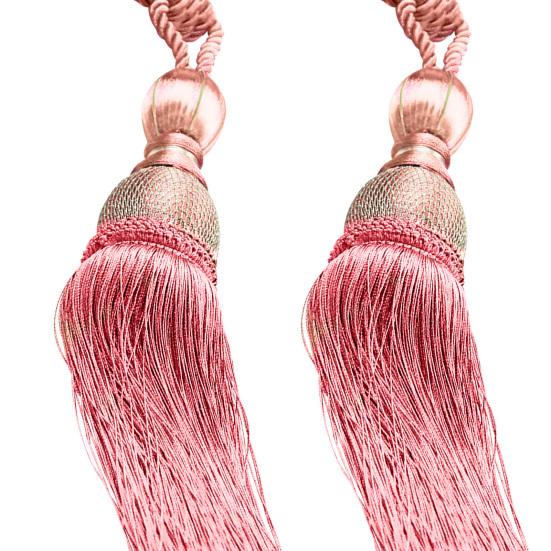 

1 пара євровісячих кулькових китиць з бахромою завіси з мотузковою мотузкою Декор віконних штор