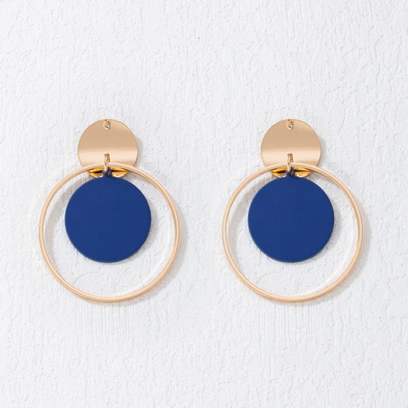 Creative Disc Stud Earrings Set, Geometric Metal Sequins Versatile Two-piece Set, Earrings, Earrings, Women's Pendants.