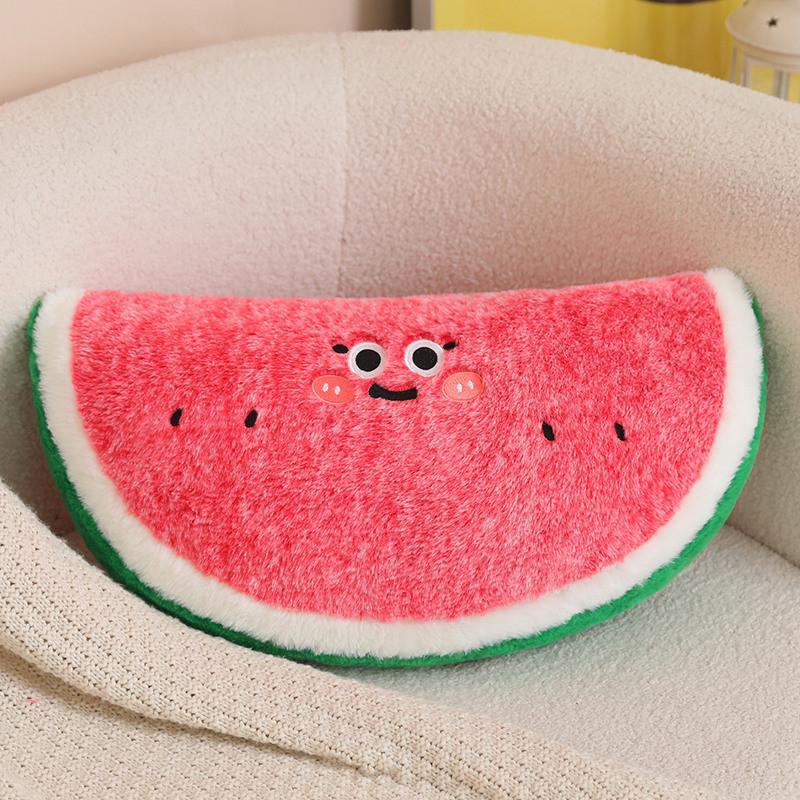 Watermelon Simulation Cartoon Pillow Plush Toy For Kids Bedroom Ornament