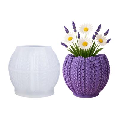 Soft Silicone Lavender Planter Mold With Easy Release For Handmade Resin Crafts Decorative Pots And Candle Containers