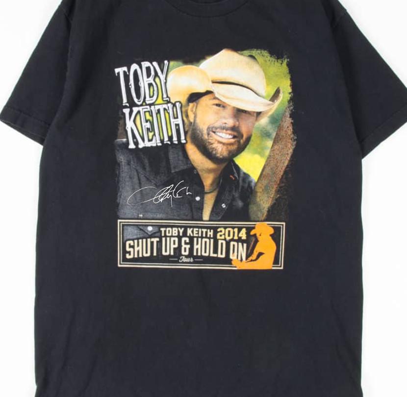 Vintage Toby Keith 2014 Tour Cotton Black Full Size Unisex Shirt TR367