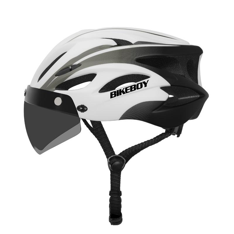 Fahrradhelm mit Brille Integrierte Formung Herren- und Damen-Mountainbike-Fahrrad-Rennrad-Sicherheitshut