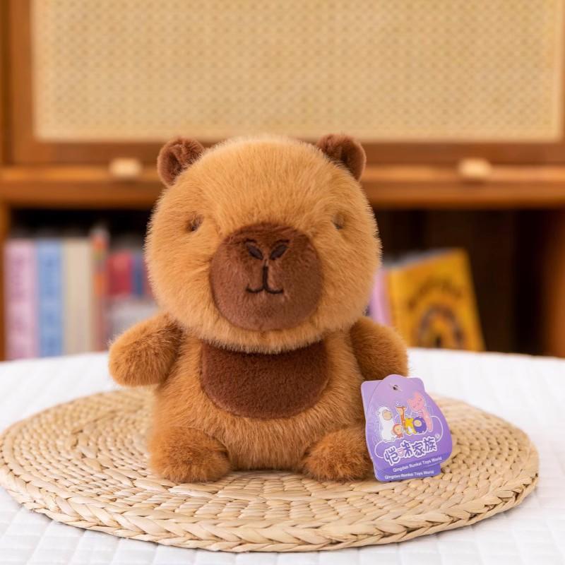 Neuer Tiertisch mit Puppe Kapibara Capybara Kaninchen kleine gelbe Ente Maus Elch 8 Zoll Greifautomat Puppenornament