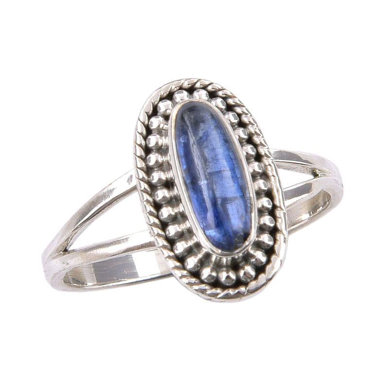 Natural Kyanite Gemstone Handmade 925 Sterling Silver Jewelry Ring Size 6 U3v75