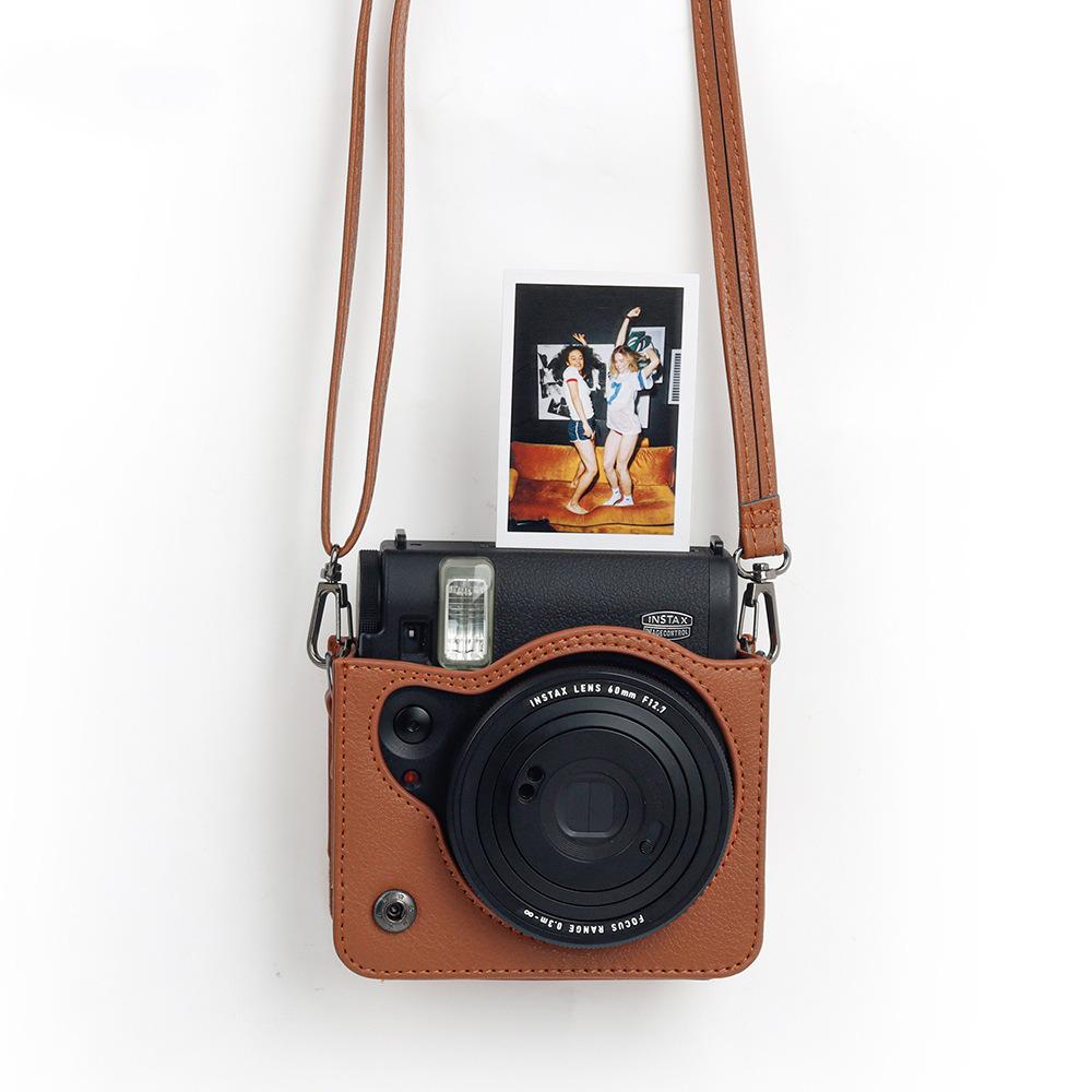 [Film Lab] Instax Mini 99 PU Leather Camera Case Soft Protective Case with Strap CAA49