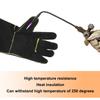Uxcell A3032 Welding Long Fire and Heat Cowhide for and Gardening Gloves, 16" Sleeve, Resistant, Leather, BBQ, Grilling, Welding, Furnace, Roasting,
