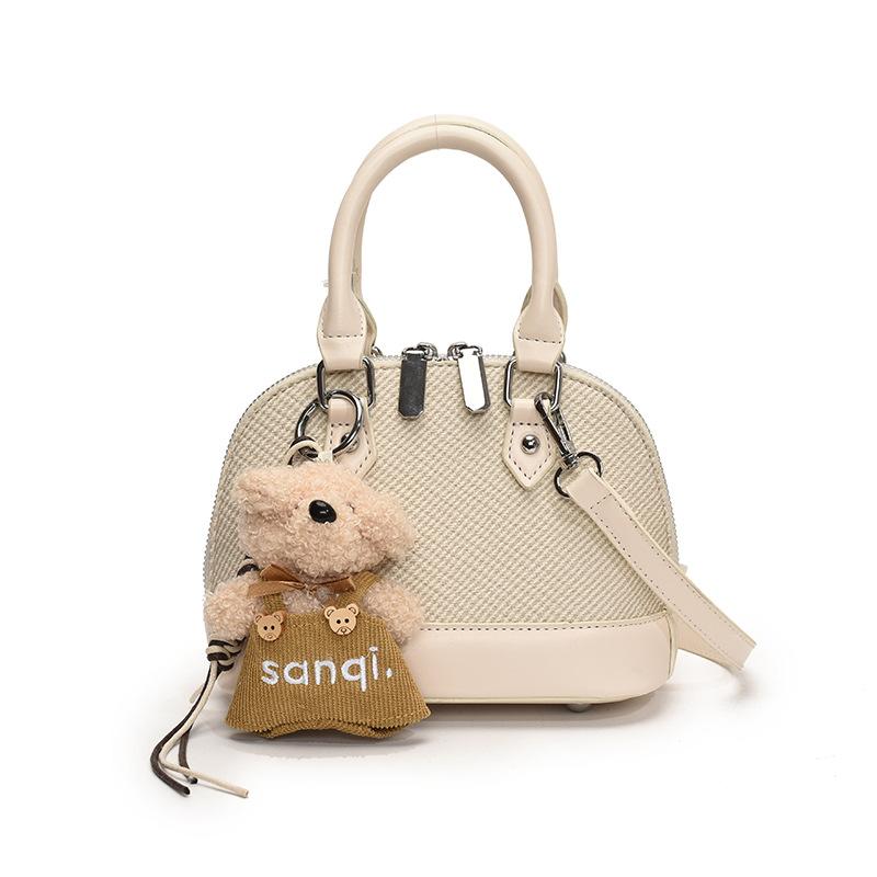 Korean Version of Niche Retro Style Contrasting Colors Splicing Portable Shell Bag Temperament Versatile Advanced Texture Commuter Messenger Bag Women