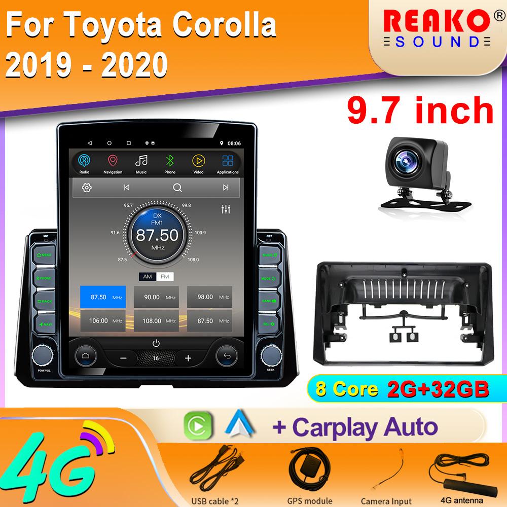 

9,7-дюймовый вертикальный экран Android автомобильное радио для Toyota Corolla 2019 GPS навигация Carplay мультимедийный плеер стерео экран 8 core 2GB+32GB