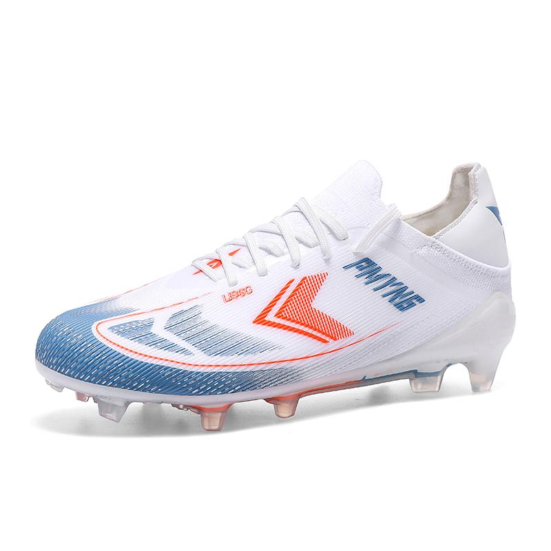 

New Low-Top Soccer Shoes for Turf, Unisex, Breathable, Shock-Absorbing, Competition and Training-Specific Soccer Shoes with Ag Spikes 45 небо синє кольору