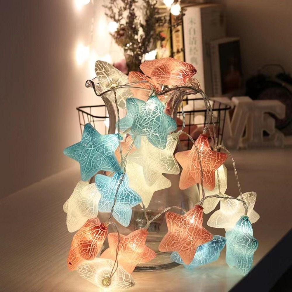 Bunte Weihnachtsstern-Lichterkette, LED-Lichterkette, Weihnachtsschmuck, Licht für Hochzeit