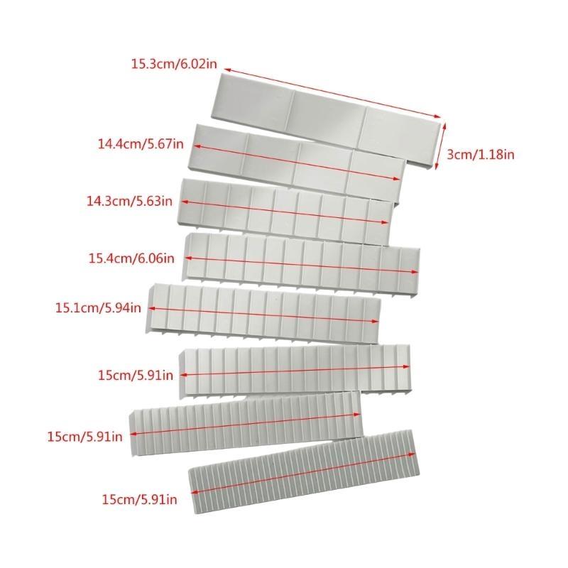 652F 8Pcs Cake Roll Ruler Uniform Division Mold Graduated Scale Balances Ruler Pastry Baking Kitchen Dessert Making Tool