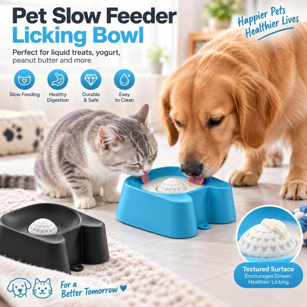 Bite Resistant Slow Feeder Dog Bowl Large Capacity Pet Feeding Bowl Cat Dog Feeding