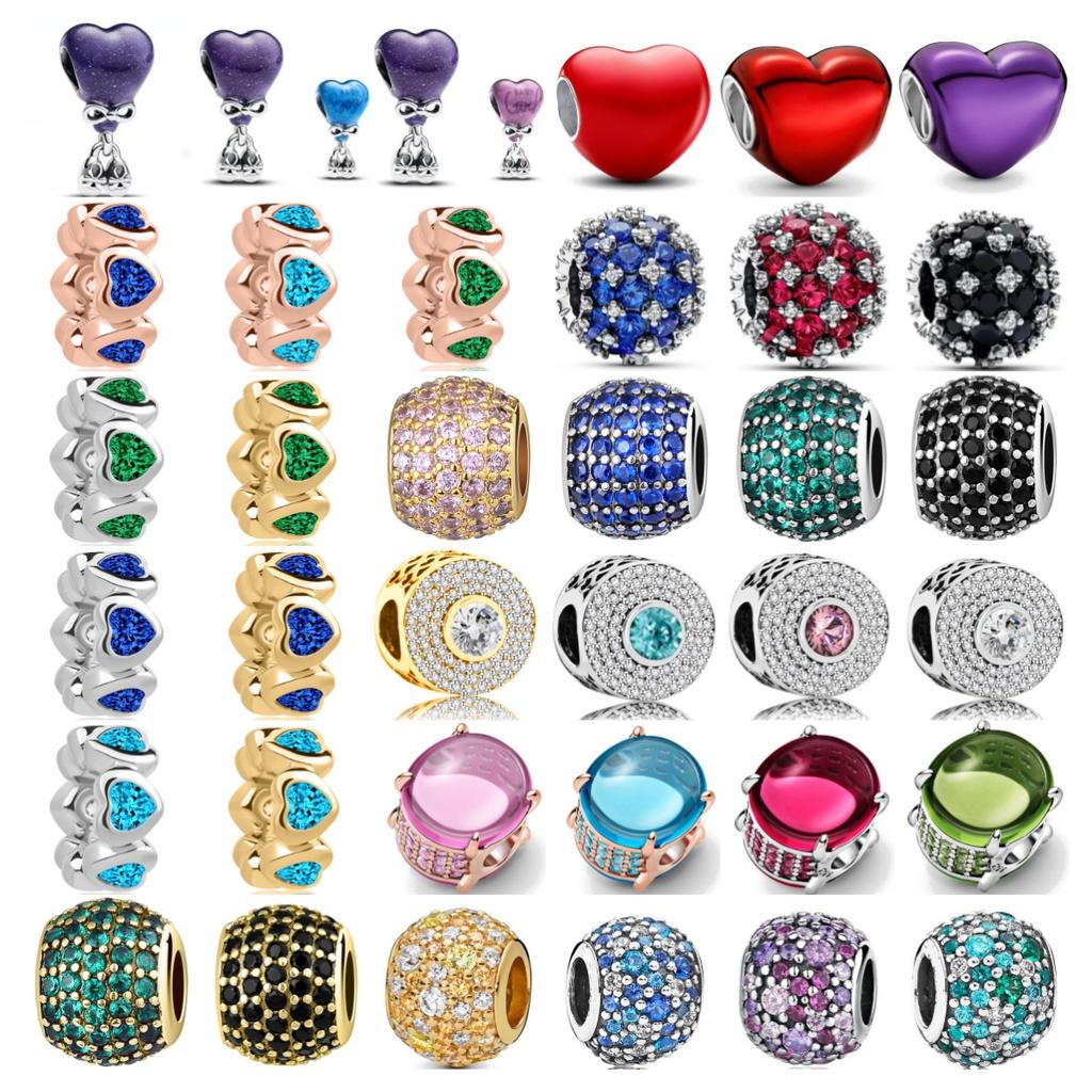 Popular Hot Plated Copper Metal Color Change Love Balloon Pendant Bead Component Charm Bead Component Bead Component Compatible With Authentic