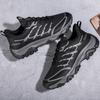Fashion High Quality Leather Hiking Shoes Durable Outdoor Sport Men Trekking Leather Shoes Lace-Up Climbing Hunting Sneakers
