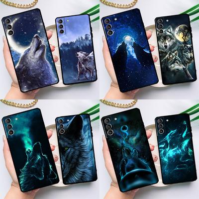 Starry Animal Wolf Case For Samsung Galaxy S23 S21 S22 Ultra Plus Note 10 20 S8 S9 S10 Plus S20 FE Cover Case
