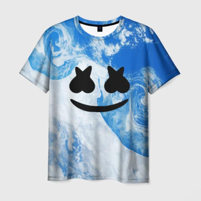 Men's Street Fashion T-Shirt Short Sleeve Hip Hop Print T-Shirt