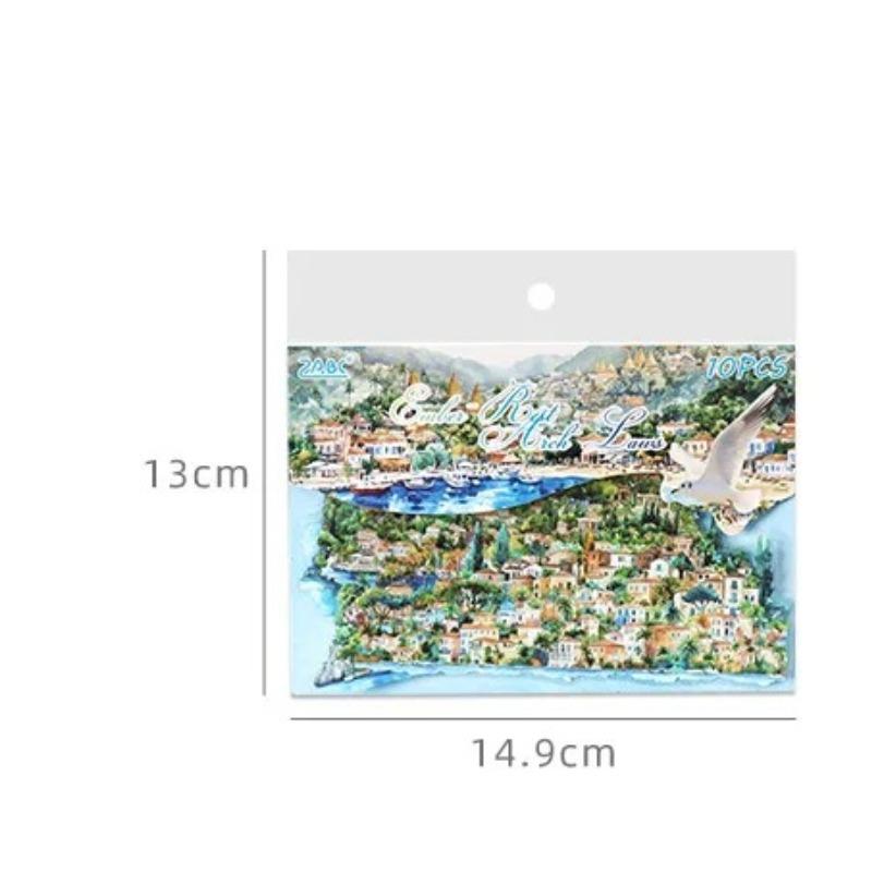 10pcs Kawaii Scrapbook Sticker Ji Xu Era Scrapbooking Supplies Planner Decorative Stationery Sticker Album Decoration