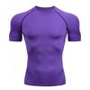 Men's Quick-Dry Sports Tights - Round Neck Short Sleeve Shirt for Running, Basketball, & Training
