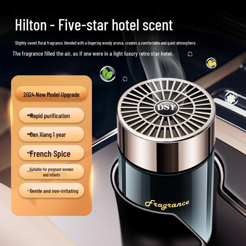 2024 Men's Solid Car Perfume by Hilton – Long-lasting Light Fragrance for Car Interiors