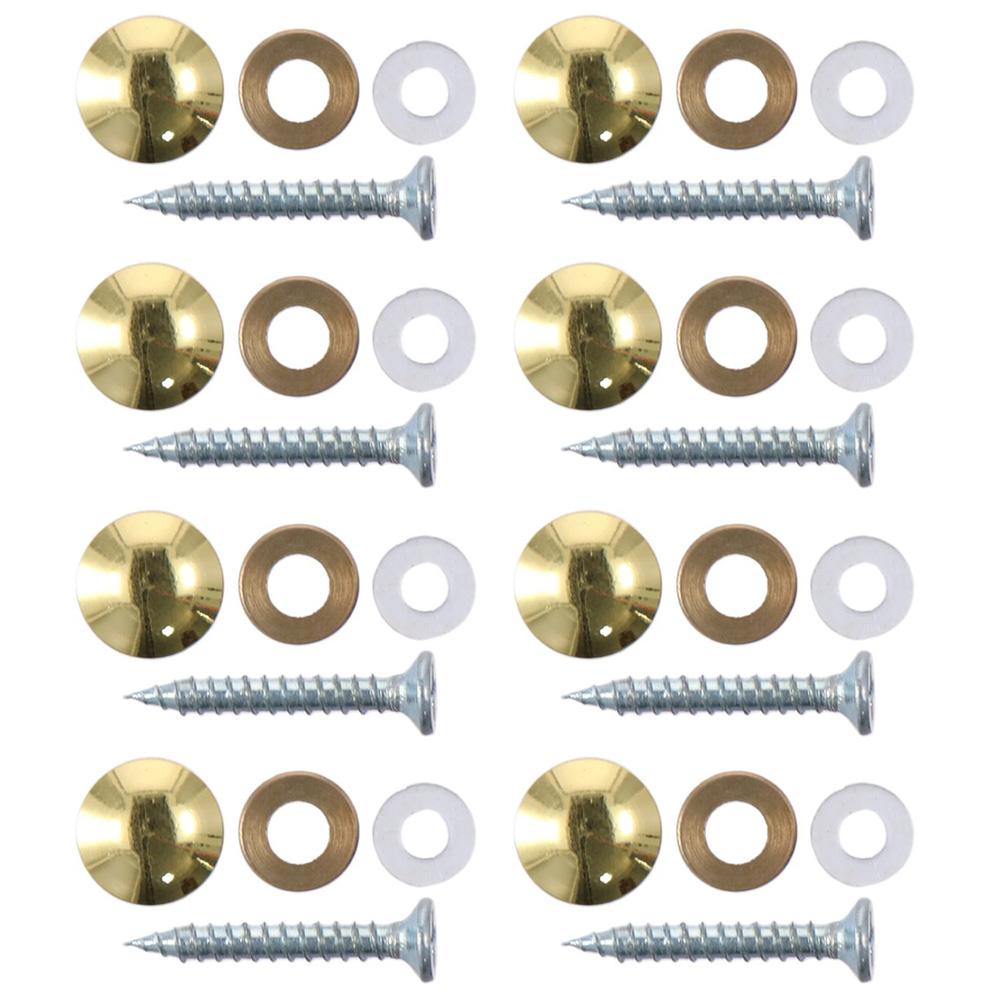 8Pcs Durable Polished Gold Mirror Screws 10mm/12mm/14mm/16mm/18mm Decorative Caps Decorative Screws