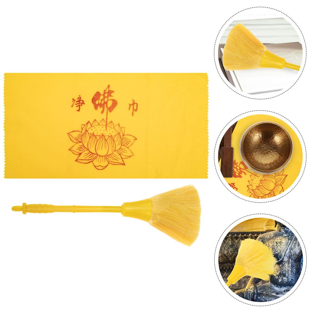 

Оборудование Статуя Будды Чистящая Щетка Аксессуары Утварь Храмовое Полотенце Пластиковые Статуи Чистящий Набор Утварь Салфетка 35X18cm жёлтый