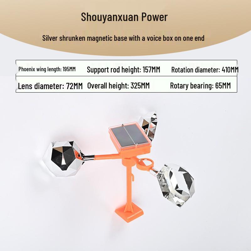 Wind-Powered Smart Bird Repeller with Light Sensor for Power Lines, Airports, and Orchards