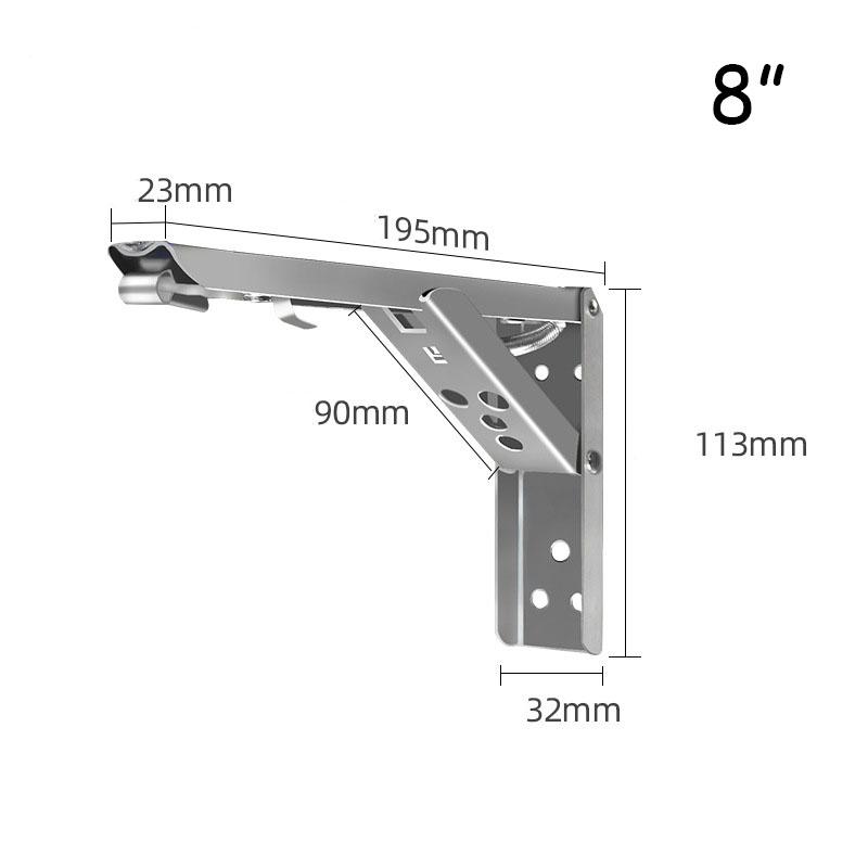 8/10/12/14 zoll Einstellbare Wand Montiert Dreieck Klapp Winkel Halterung Bank Tisch Regal Faltbare Hause Edelstahl stahl Wand Deco Halterung