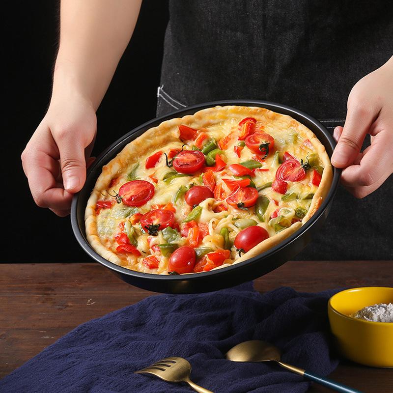 Round Nonstick Cake Baking Tray Oven Storage Plates Pan Mold for Bread Pizza Dishes Air Fryer Accessories Kitchen Utensils