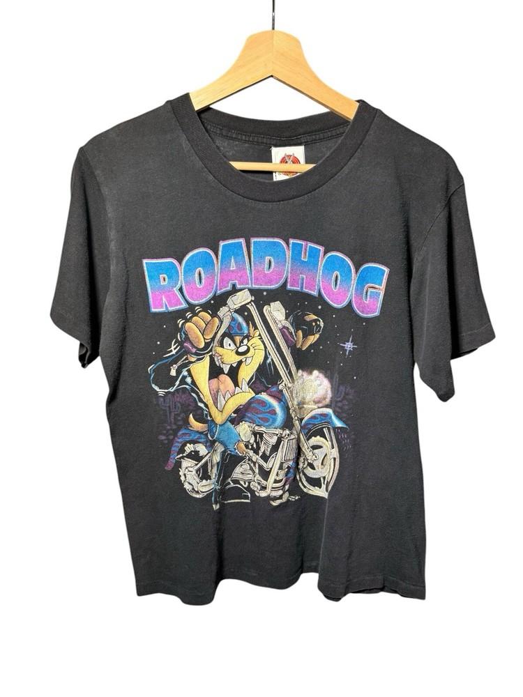 Vintage Roadhog Taz Devil Looney Tunes 90s Roadhog T-Shirt Youth XL Biker Unisex T-Shirt S