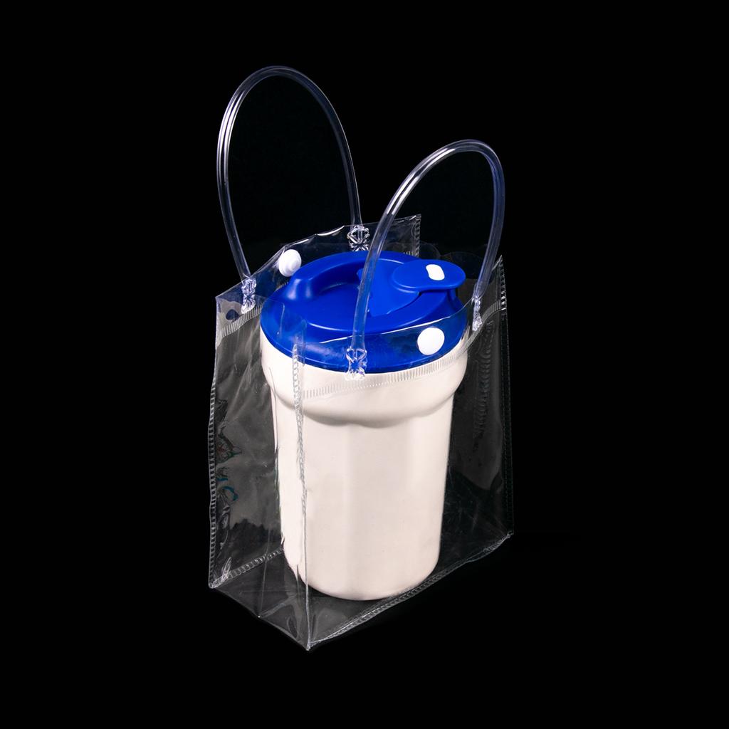 10pcs Clear Plastic Gift Bags with Handle Clear Goodie Bag for Christmas Wedding Birthday Baby Shower Party Favors Gift Tote Bag