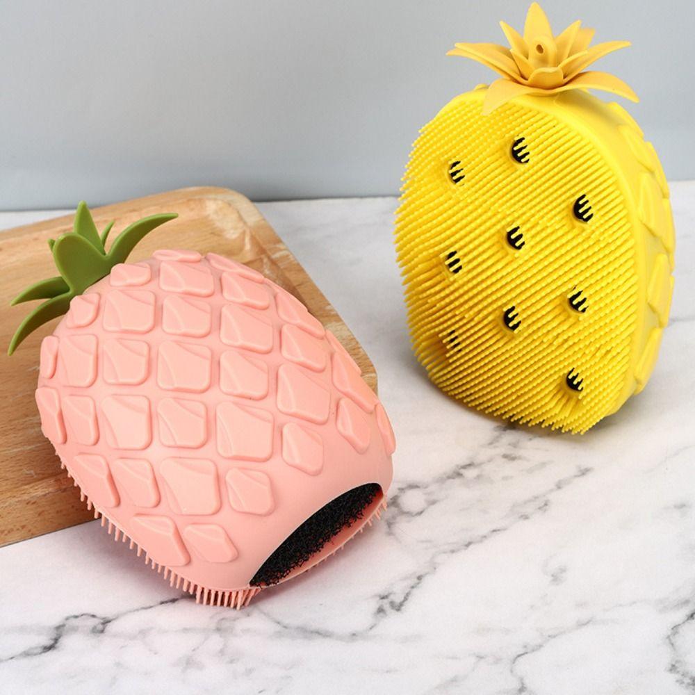 Non-Slip Fruit Shape Shower Brush Candy Color Shower Massage Brushes  Cleaning