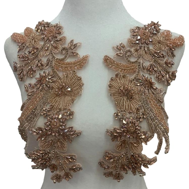Embroidery Flower Applique Garment Decoration Sewing On Accessories for Stage Performers Gown Ethnic Costume Applique